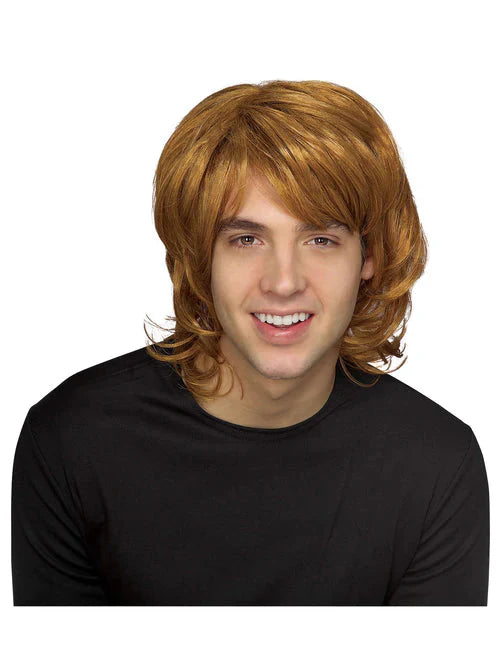 70s Mens Shag Wig Blonde main image 1