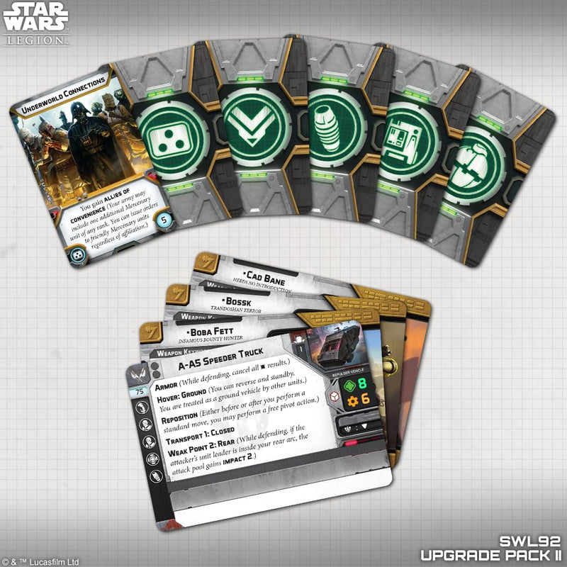 Star Wars Legion Upgrade Card Pack II Expansion Enhance Your Mercenary Forces