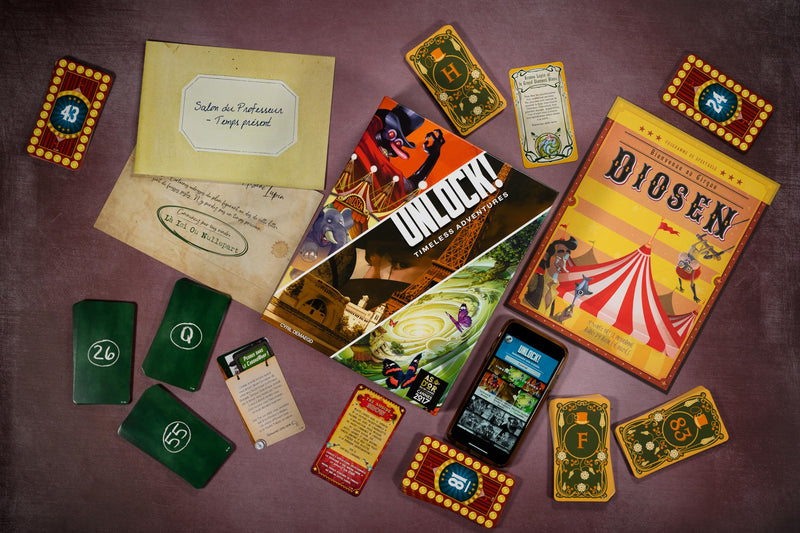 UNLOCK! Timeless Adventures Card Game - Escape Room-Inspired Cooperative Adventure, Fun Family Game for Kids and Adults, Ages 10+, 1-6 Players, 1 Hour Playtime, Made by Space Cowboys