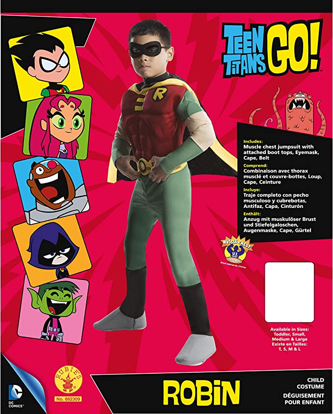 Robin Muscle Chest Kids Costume Batman DC Comics