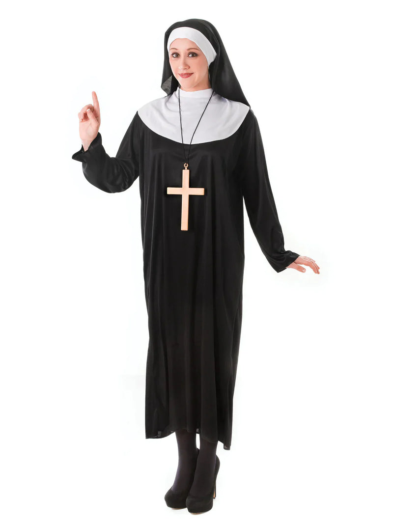 Nun Adult Costume Plus Size Black Robes
