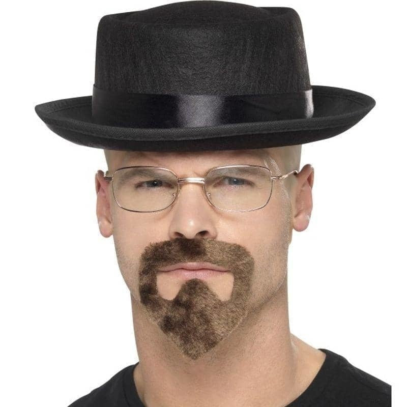 Breaking Bad Costume Kit Adult Black Hat Glasses and Goatee Included Breaking Bad Costume Kit Adult Black Hat Glasses and Goatee Included