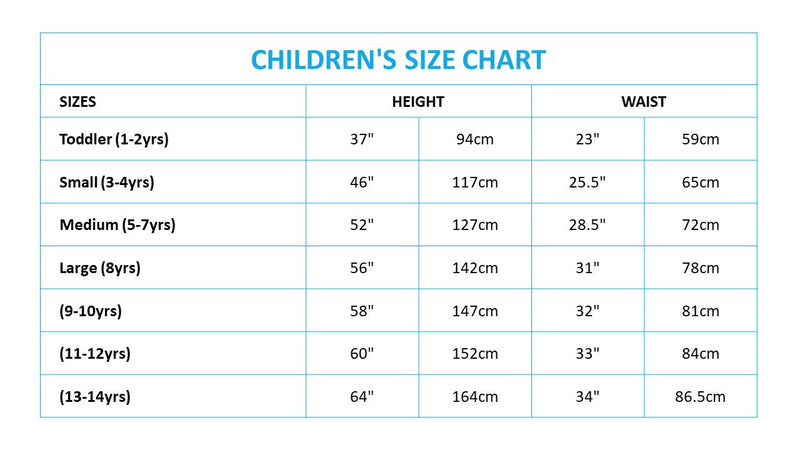 Size Chart Harry Potter Gryffindor Robe Child Costume