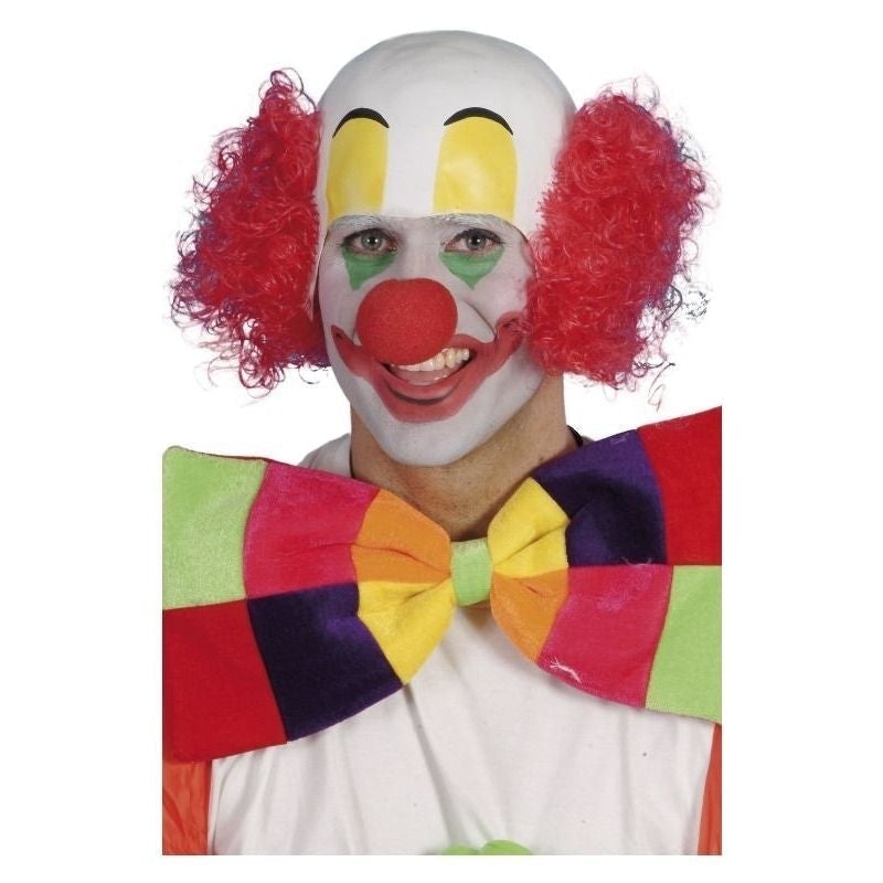 Clown Rubber Top Wig Adult Red_2