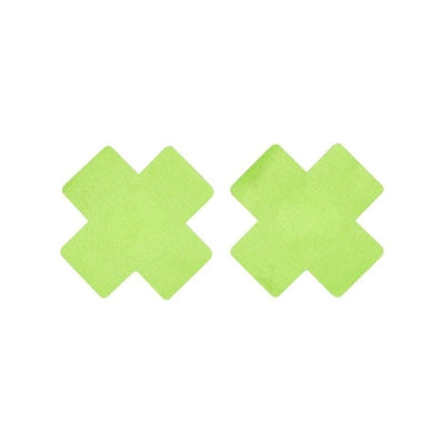 Fever Cross Nipple Pasties Lime_1