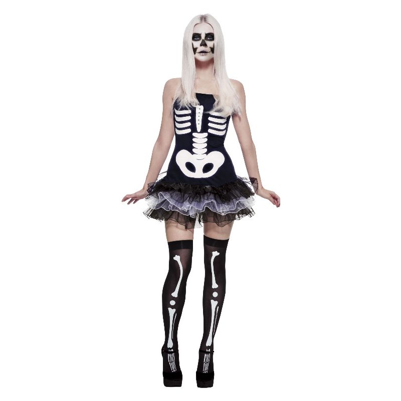 Fever Sheer Skeleton Costume Black