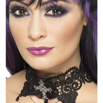 Gothic Lace Choker Adult Black_1