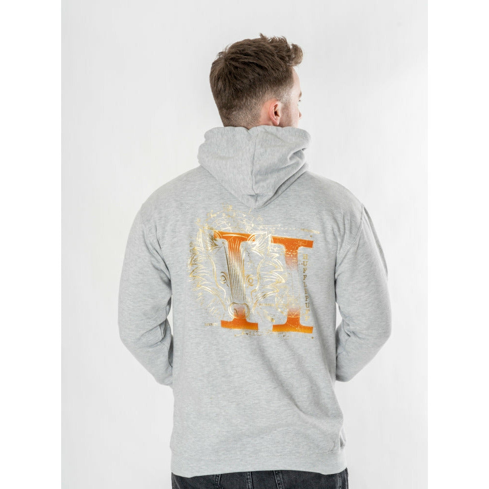 Harry Potter Unisex Grey Marl Hufflepuff Zodiac Hoodie Adult Mad Distribution Costumes Australia