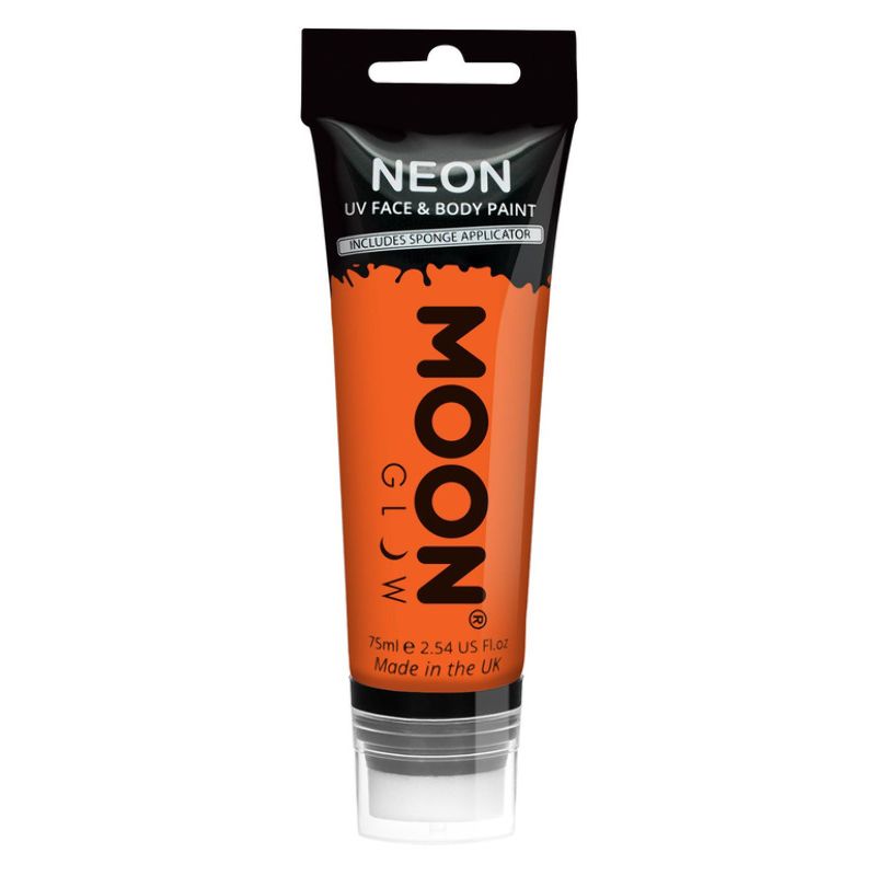 Moon Glow Supersize Intense Orange Neon UV Face Paint 75ml Costume Mak ...