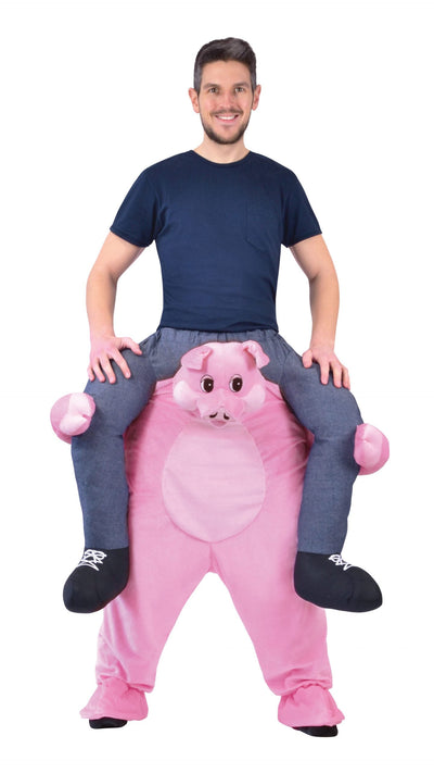 Piggy Back Pig Costume Adult Unisex Male Chest Size 44" Female Uk 10 14_1