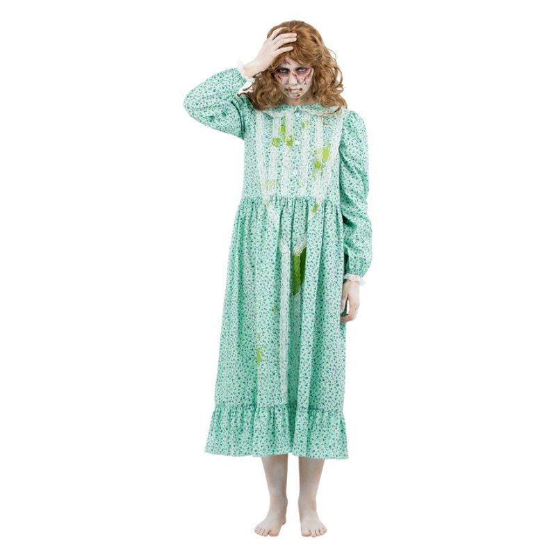 The Exorcist Regan Costume Adult Night Gown Blue Mad Distribution Costumes Australia