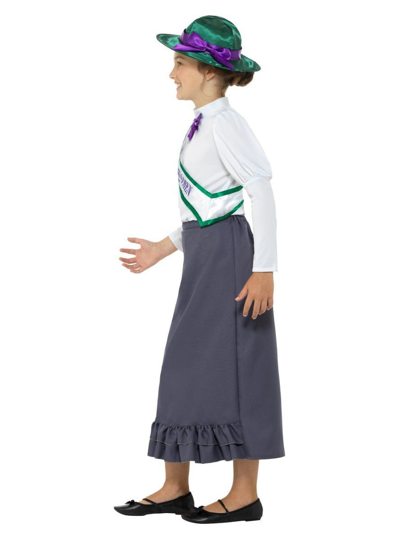 Victorian Suffragette Costume Kids Grey_3