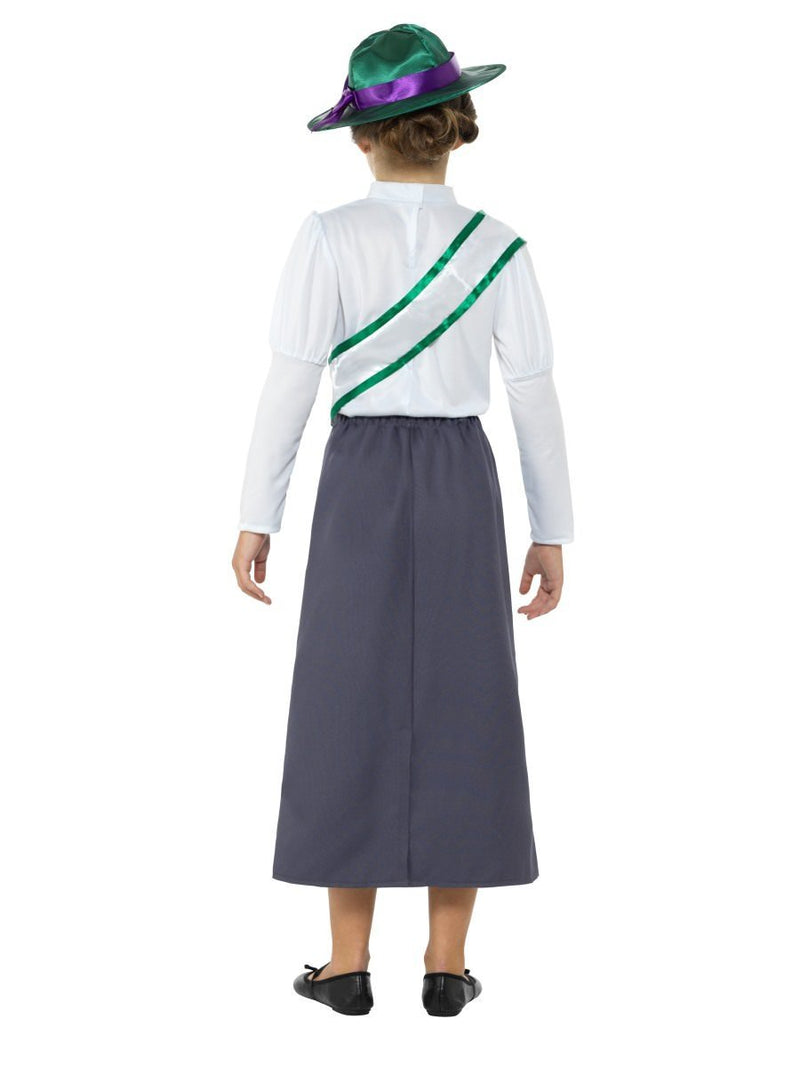 Victorian Suffragette Costume Kids Grey_5