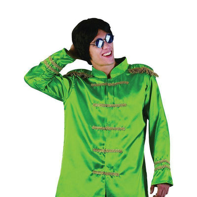 Mens Sgt Pepper Jacket Budget Green Adult Costume Male One Size Bristol Novelty _1