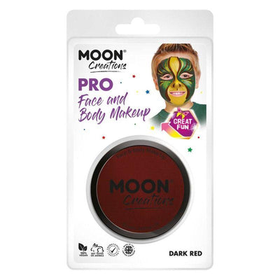 Moon Creations Pro Face Paint Cake Pot Dark Red Smiffys _1