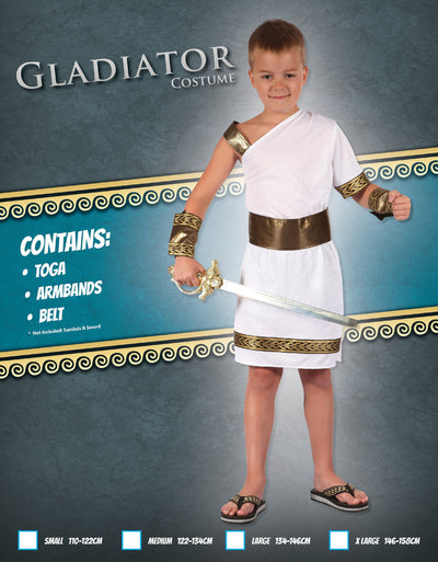 Gladiator Xl White Childrens Costumes Male Xl Bristol Novelty _1
