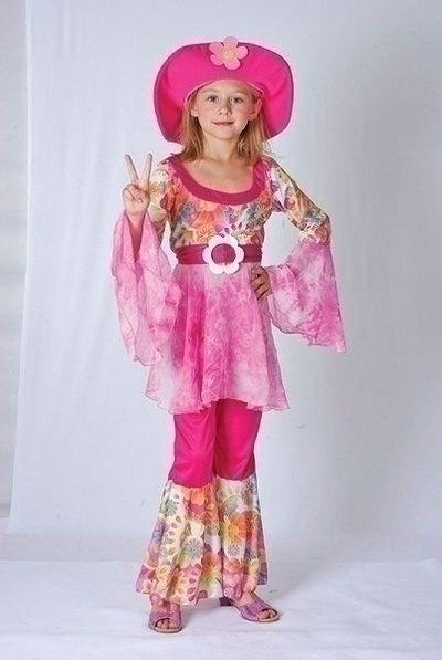 Hippy Diva Large Childrens Costumes Female Large 9 12 Years Bristol Novelty _1