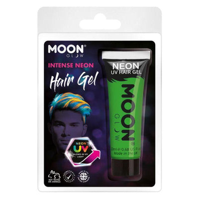 Moon Glow Intense Neon UV Hair Gel Green Smiffys _1