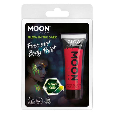 Moon Glow Glow in the Dark Face Paint Red Smiffys _1