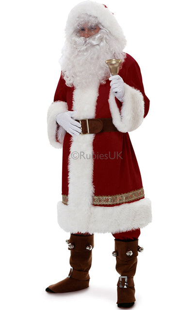 Old Time Santa With Hood Red Christmas Costume_1 rub-2356NS