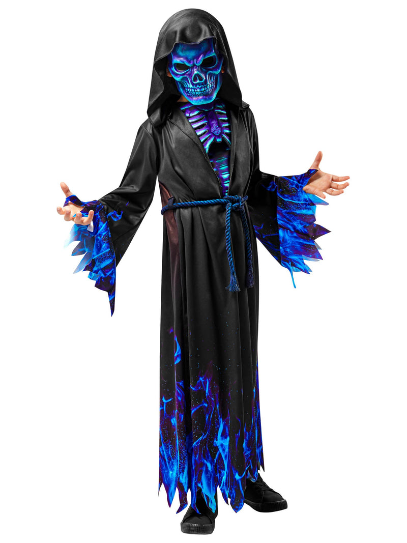 Blue Reaper Skull Boys Costume