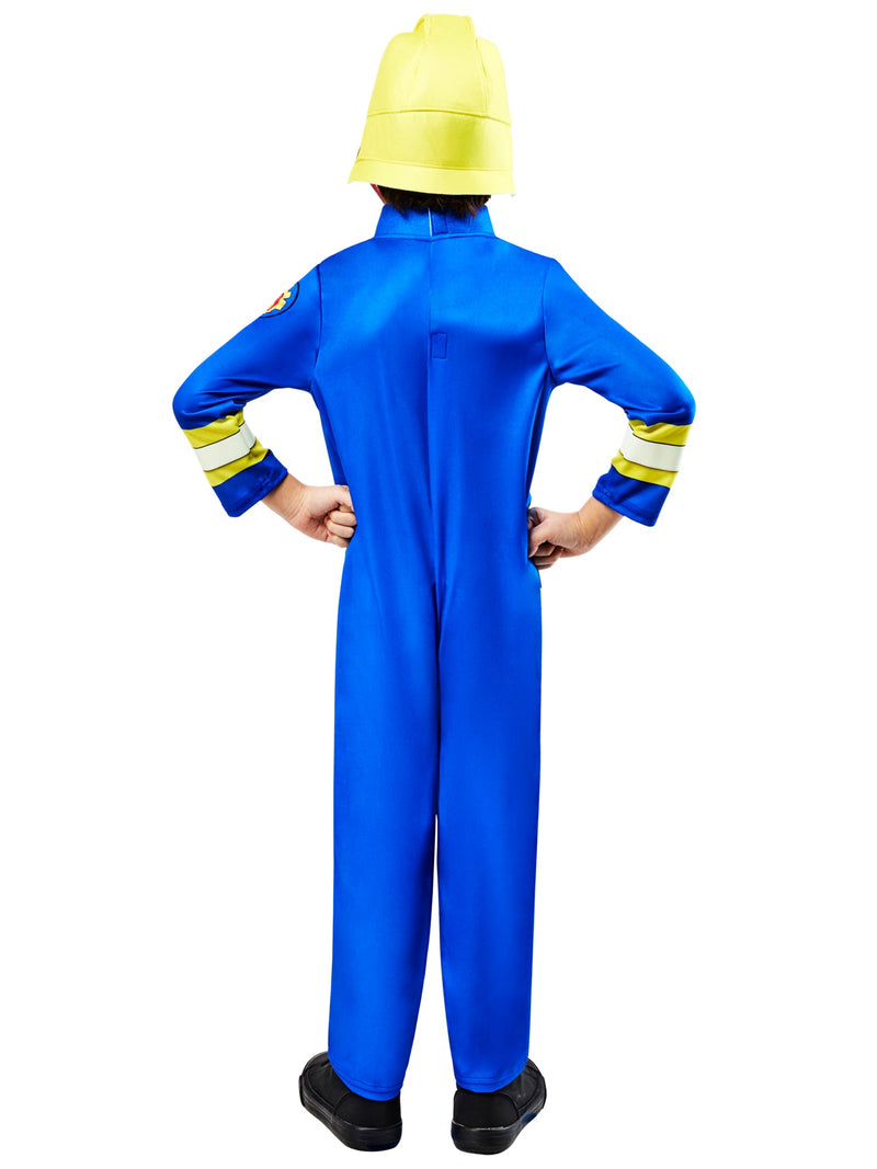 Kids Fireman Sam Costume with Yellow Helmet