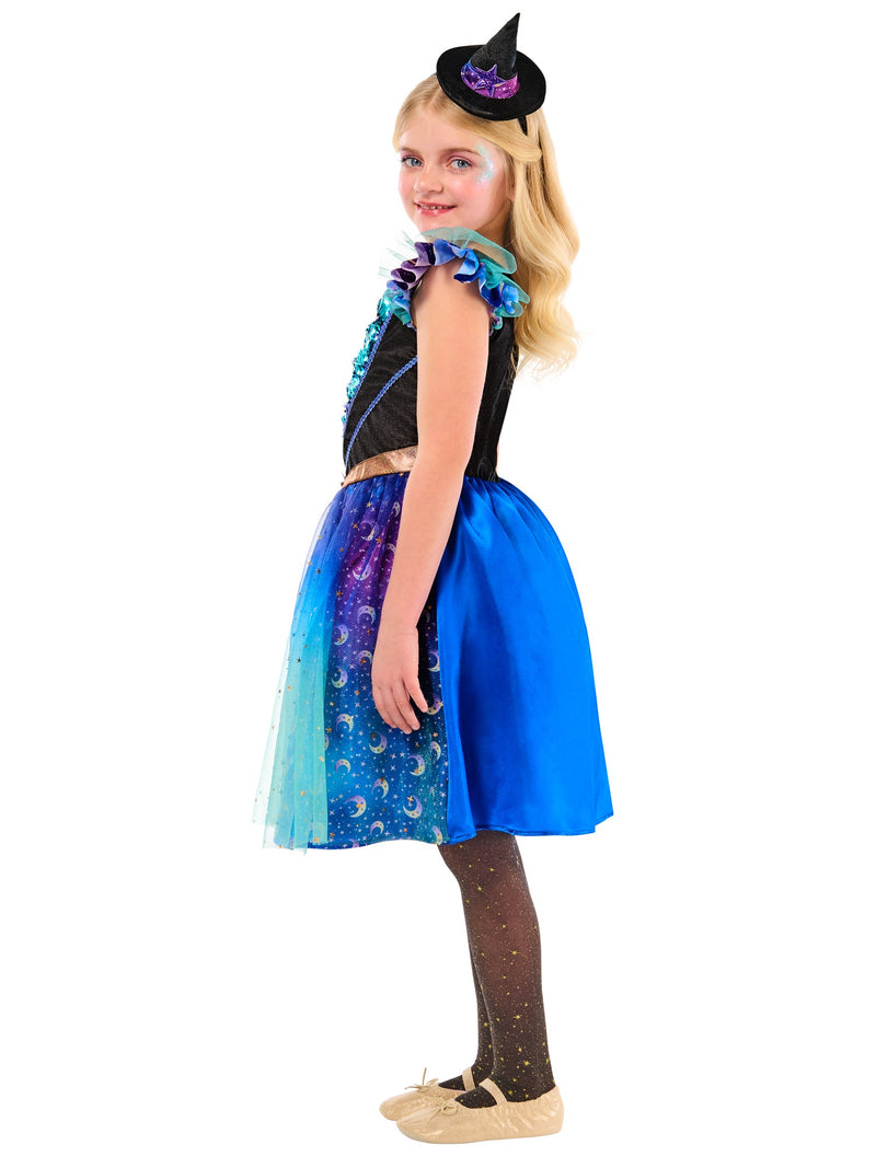 Cosmic Witch Costume Dress and Hat for Girls