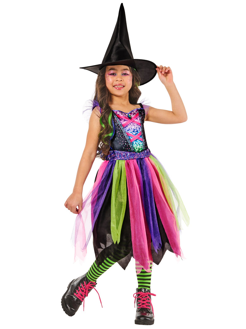 Bright-Night Witch Costume Dress for Girls