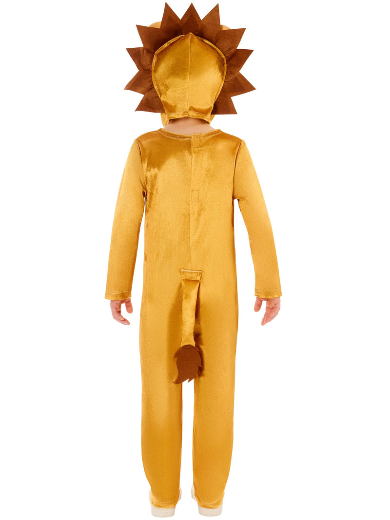 Lion Jumpsuit with Hooded Headpiece and Detachable Tail for Kids