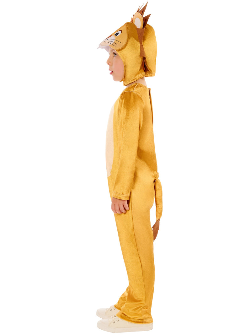 Lion Jumpsuit with Hooded Headpiece and Detachable Tail for Kids