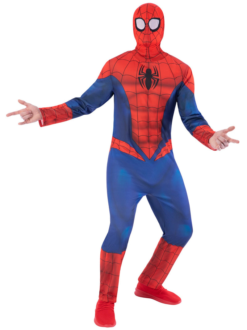 Spider-Man Adult Costume Classic Look Jumpsuit and Mask for Halloween Cosplay