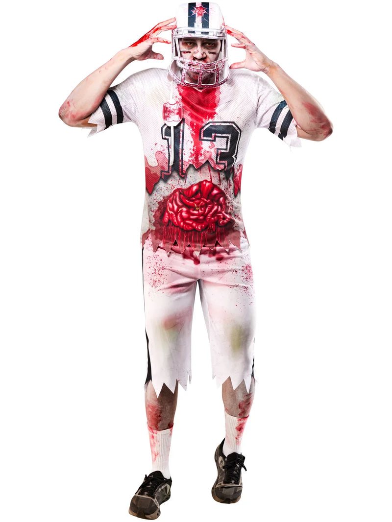 Zombie American Footballer Costume for Men
