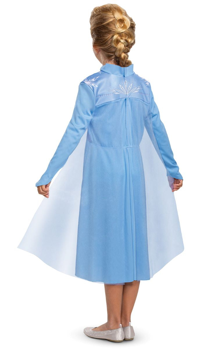 Elsa Travelling Frozen Costume Child Disney Blue Dress Cape Smiffys sm-129309 2