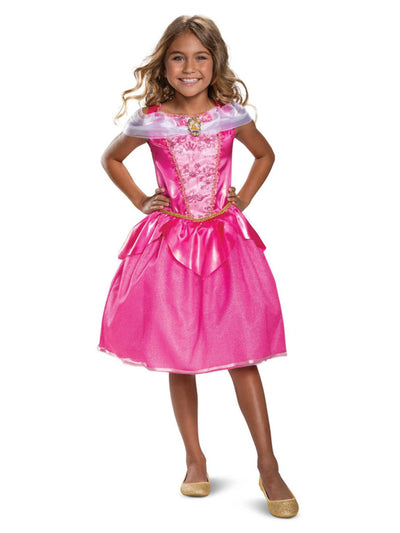 Disney Sleeping Beauty Aurora Deluxe Costume Child Pink Dress Smiffys sm-129409 1