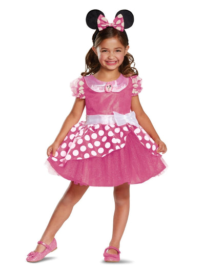 Disney Minnie Mouse Deluxe Costume Child Pink Dress Smiffys sm-129459 1