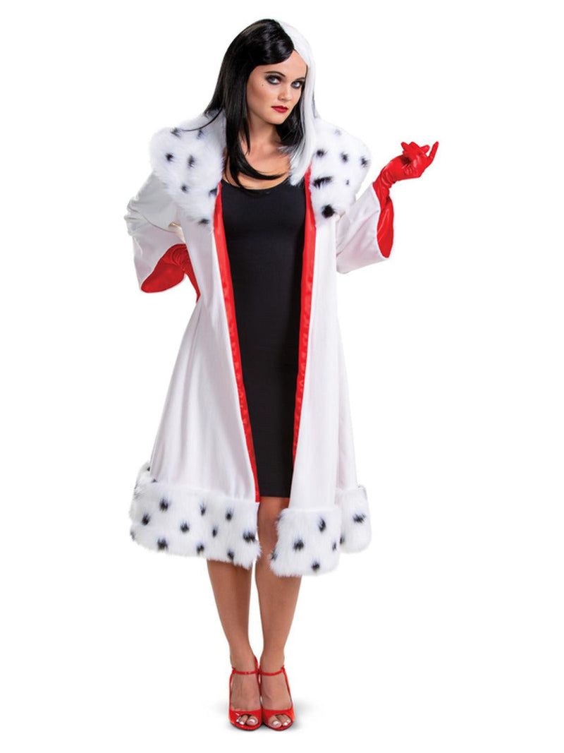 Disney Villains Cruella Classic Costume Adult Coat Gloves Smiffys sm-129769 1