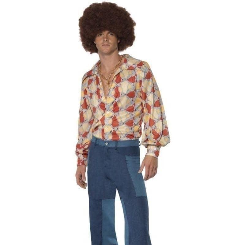 1970s Retro Mens Disco Costume Trousers Shirt
