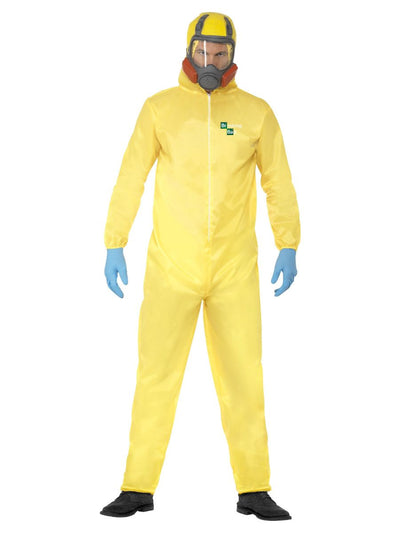 Breaking Bad Costume Adult Yellow Hazmat Jumpsuit Mask 1 sm-20498XXL MAD Fancy Dress
