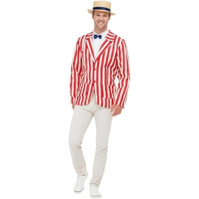20s Barber Shop Costume Adult Red White_1 sm-50725L