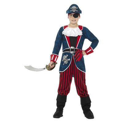 Deluxe Pirate Captain Costume Blue & Red Child_1 sm-21891M