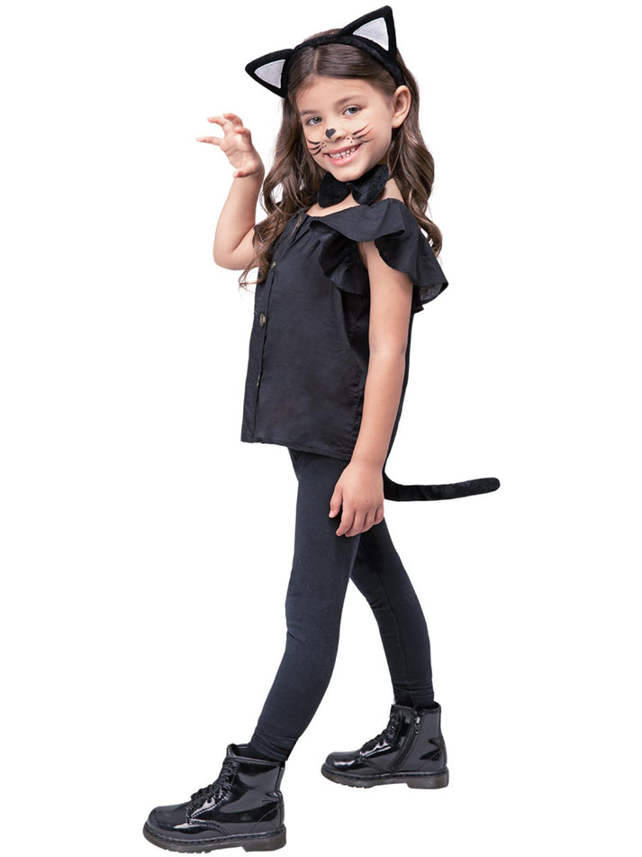 Cat Instant Set Kids Black Ears Tail Bow Tie Animal Costume – Mad ...