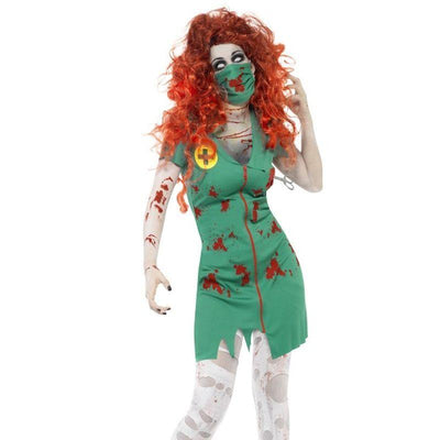 Zombie Scrub Nurse Costume Adult Green_1 sm-24373M