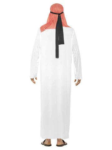 Fake Sheikh Costume Adult White Red 3 MAD Fancy Dress