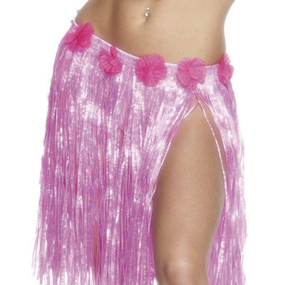 Hawaiian Hula Skirt Adult Neon Pink_1 sm-25705