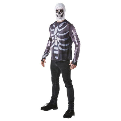 Rubie's Fortnite Skull Trooper Adult Costume Top & Hood_1 rub-300196S