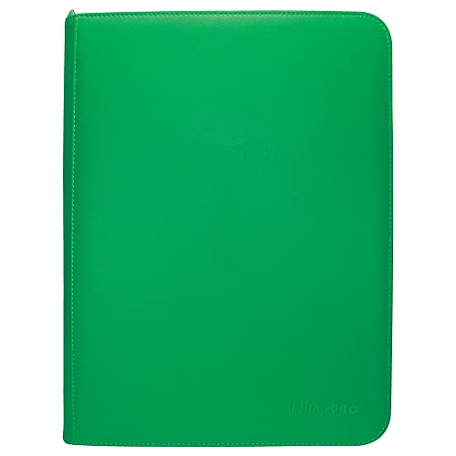 Ultra PRO - Vivid 9-Pocket Zippered PRO-Binder: (Green) - Protect Up to 360 Collectible Trading Cards, Sports Cards or Valuable Gaming Cards, Ultimate card Protection