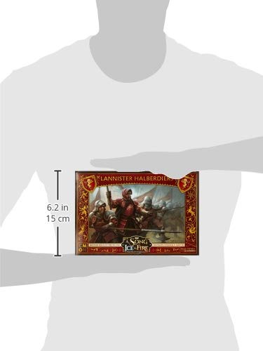 CMON A Song of Ice and Fire Tabletop Miniatures Game Lannister Halberdiers Unit Box - Enhance Your Forces! Strategy Game for Adults, Ages 14+, 2+ Players, 45-60 Minute Playtime, Made