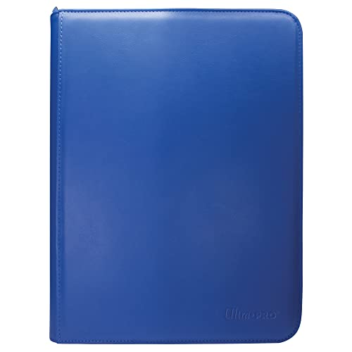 Ultra PRO - Vivid 9-Pocket Zippered PRO-Binder: (Blue) - Protect Up to 360 Collectible Trading Cards, Sports Cards or Valuable Gaming Cards, Ultimate card Protection