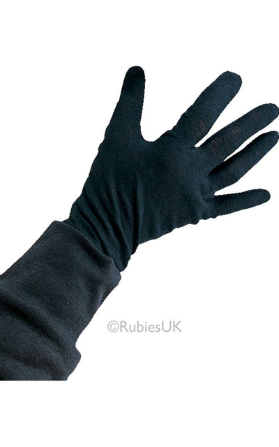 Child Black Cotton Gloves_1 rub-385NS