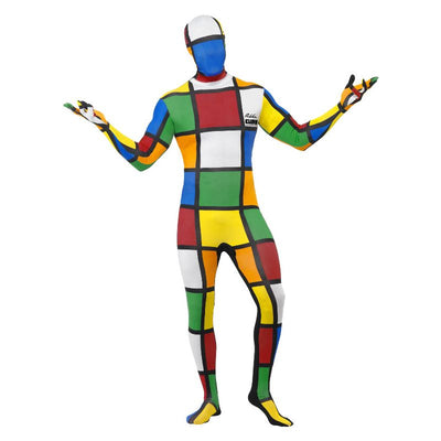 Rubiks Cube Second Skin Costume Multi-Coloured Adult 1